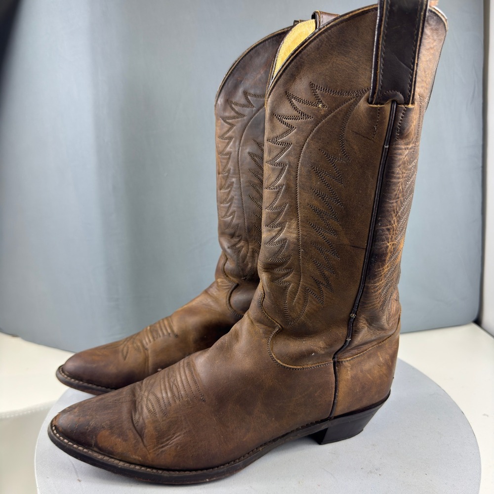 Justin 1493 Womens Size 10 B Brown Leather Western Cowboy Tall Riding Boots
